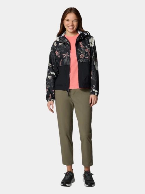 Columbia Spire Valley Printed Windbreaker női széldzseki fekete színben 5