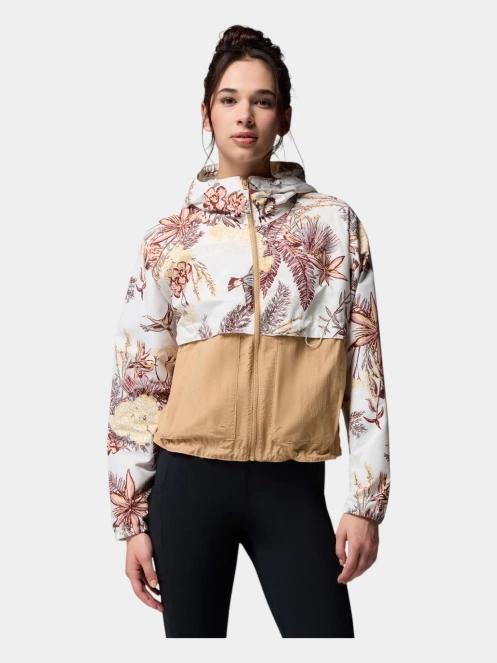 Columbia Spire Valley Printed Windbreaker női széldzseki homok színben 2