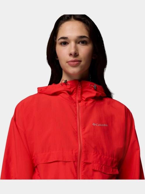 Columbia Spire Valley Cropped Windbreaker női széldzseki piros színben 8