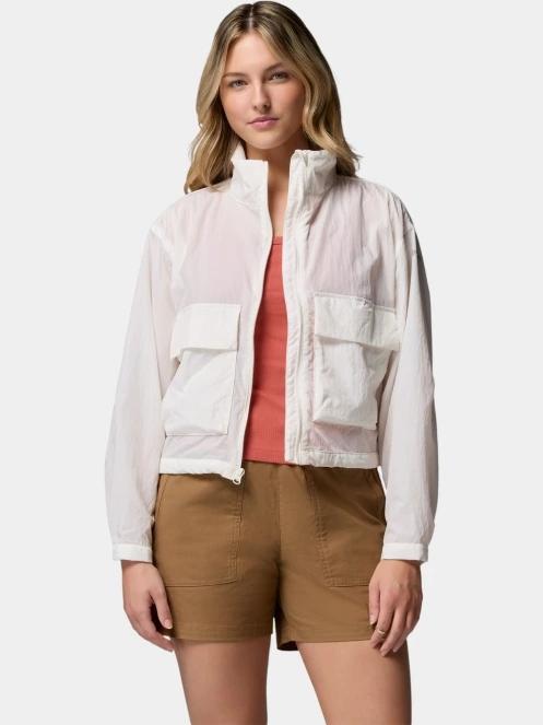 Columbia Paracutie Cropped Cargo Windbreaker női széldzseki fehér színben 6