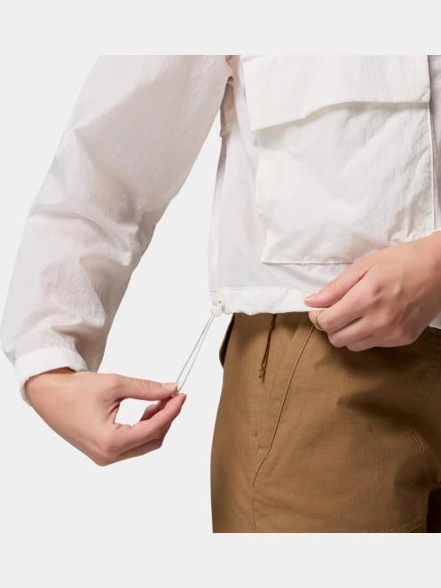 Columbia Paracutie Cropped Cargo Windbreaker női széldzseki fehér színben 7