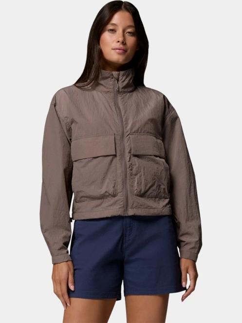 Columbia Paracutie Cropped Cargo Windbreaker női széldzseki barna színben 2