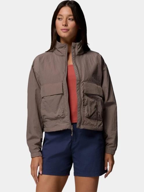 Columbia Paracutie Cropped Cargo Windbreaker női széldzseki barna színben 10
