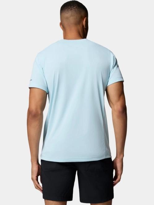 Columbia Zero Rules Light Short Sleeve Graphic Crew férfi rövid ujjú sport póló világoskék színben 4