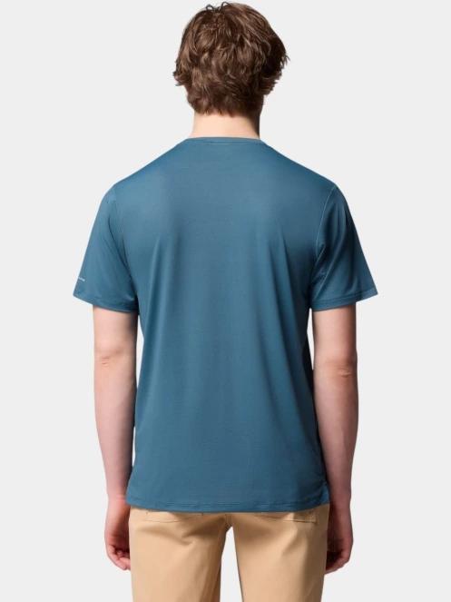 Columbia Tech Trail Utility Short Sleeve Crew férfi rövid ujjú sport póló kék színben 4