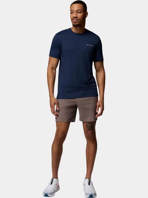 Columbia Tech Trail Utility Short Sleeve Crew férfi rövid ujjú sport póló sötétkék színben 5