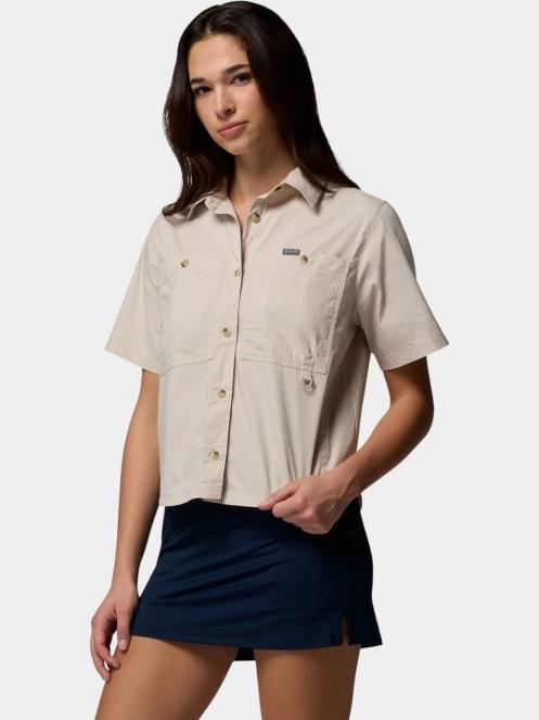 Columbia Brea Falls Woven Short Sleeve Shirt női rövid ujjú ing zöld színben 2