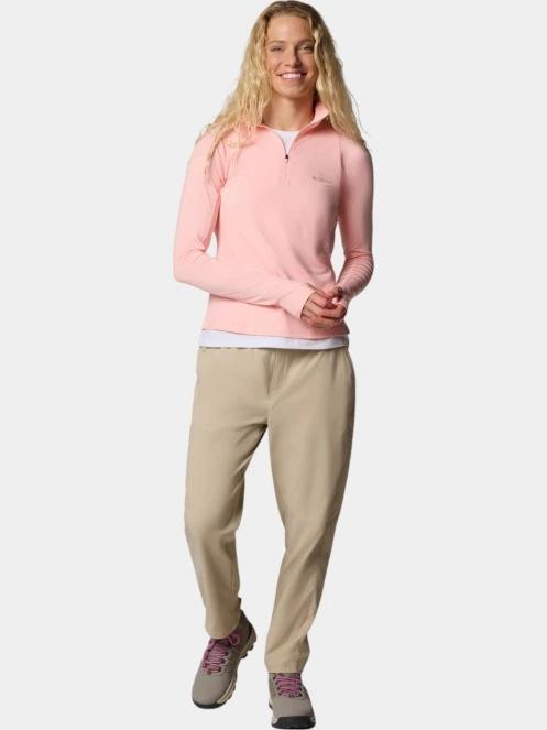 Columbia Weekend Ascent Half Zip női hosszú ujjú sport póló rózsaszín színben 5