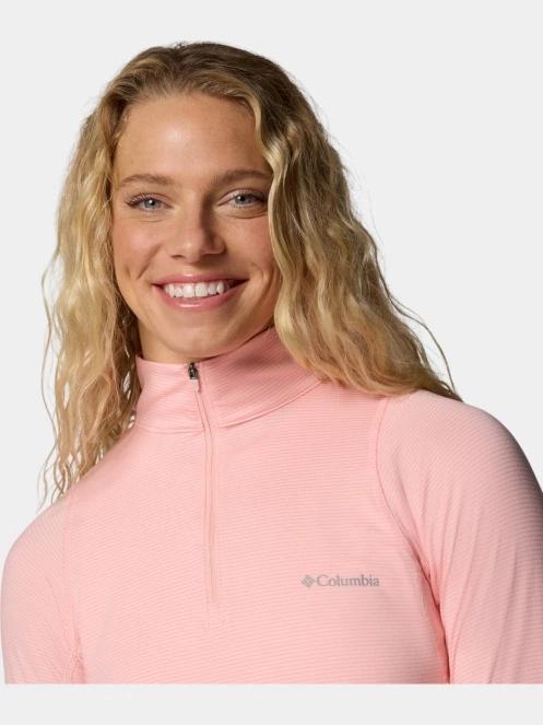 Columbia Weekend Ascent Half Zip női hosszú ujjú sport póló rózsaszín színben 6