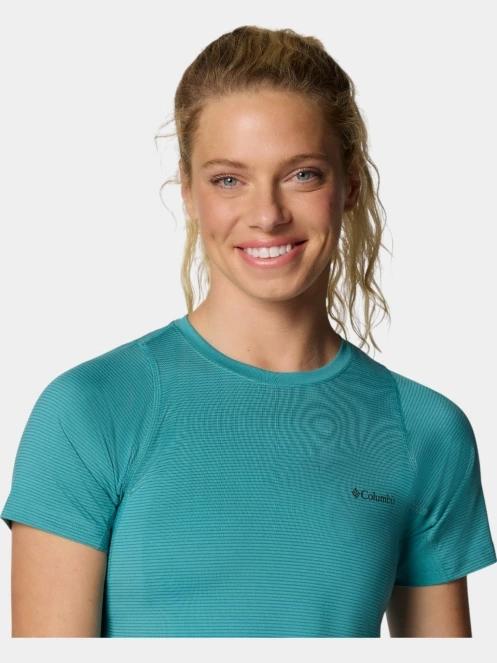 Columbia Weekend Ascent Short Sleeve Shirt női rövid ujjú sport póló zöld színben 6