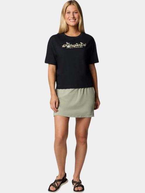 Columbia Rolling Bend Graphic Relaxed Crop Short Sleeve Shirt női crop top fekete színben 5