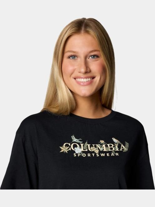 Columbia Rolling Bend Graphic Relaxed Crop Short Sleeve Shirt női crop top fekete színben 6