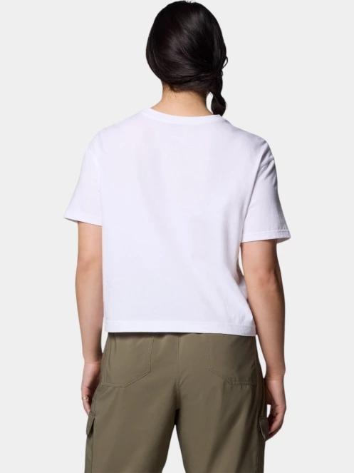 Columbia Rolling Bend Graphic Relaxed Crop Short Sleeve Shirt női crop top fehér színben 4