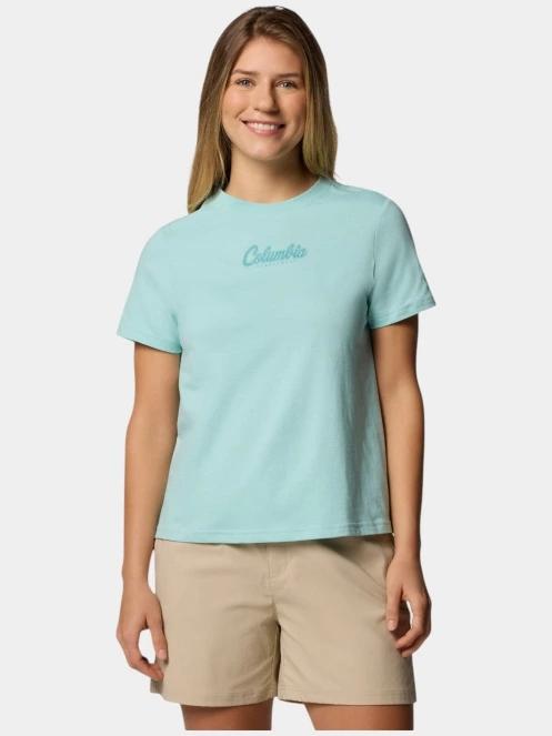 Columbia Rolling Bend Graphic Short Sleeve Shirt női rövid ujjú póló zöld színben 2