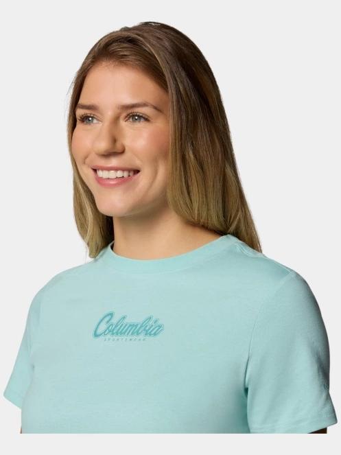 Columbia Rolling Bend Graphic Short Sleeve Shirt női rövid ujjú póló zöld színben 6