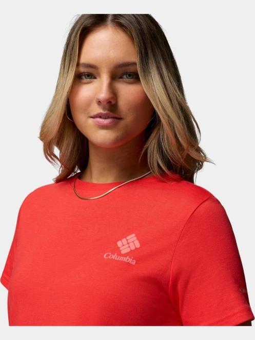 Columbia Rolling Bend Graphic Short Sleeve Shirt női rövid ujjú póló piros színben 6