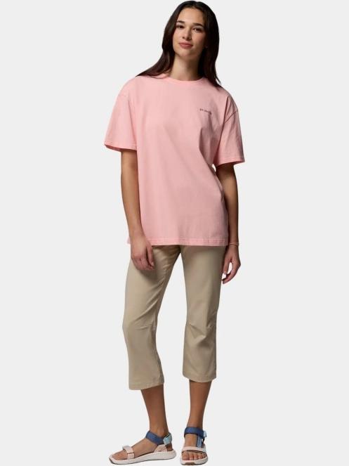 Columbia Rolling Bend Graphic Oversized Tee női rövid ujjú póló rózsaszín színben 5