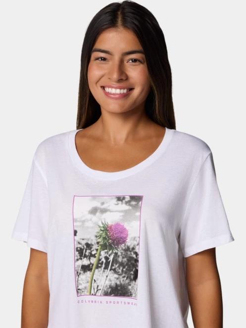 Columbia Ruby Springs Graphic Scoop Neck Short Sleeve Shirt női rövid ujjú póló fehér színben 5
