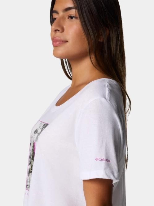 Columbia Ruby Springs Graphic Scoop Neck Short Sleeve Shirt női rövid ujjú póló fehér színben 6