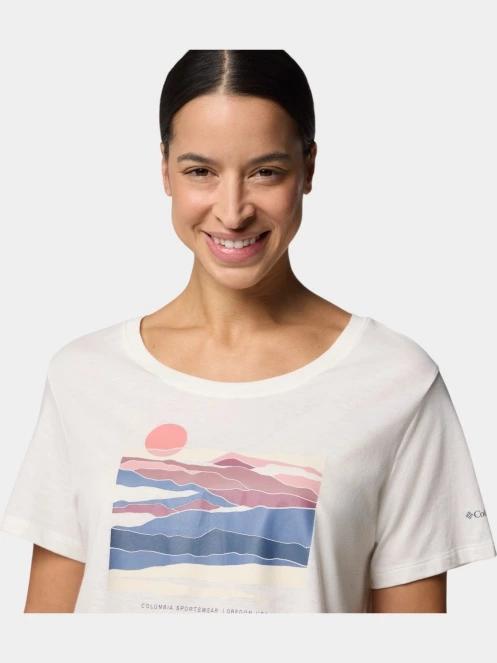Columbia Ruby Springs Graphic Scoop Neck Short Sleeve Shirt női rövid ujjú póló fehér színben 6