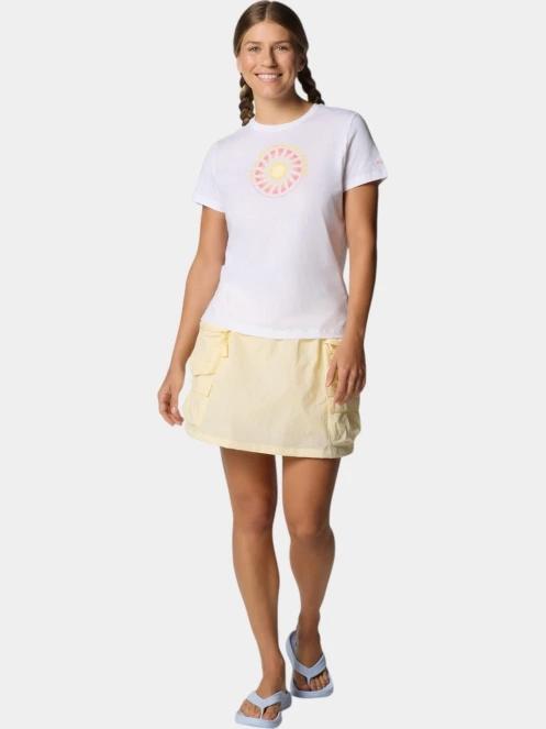Columbia Ruby Springs Graphic Fitted Short Sleeve Shirt női rövid ujjú póló fehér színben 5