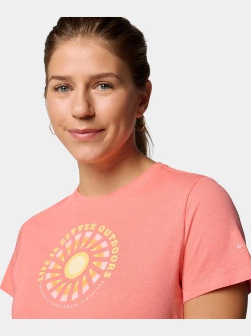 Columbia Ruby Springs Graphic Fitted Short Sleeve Shirt női rövid ujjú póló piros színben 6