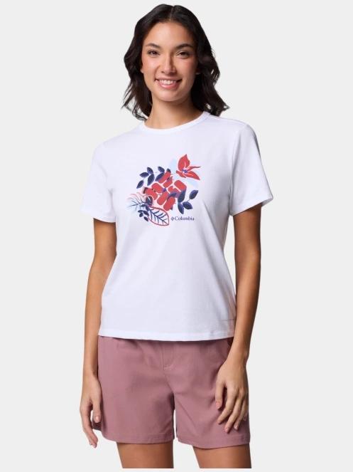 Columbia Sun Trek Graphic Short Sleeve III női rövid ujjú sport póló fehér színben 2