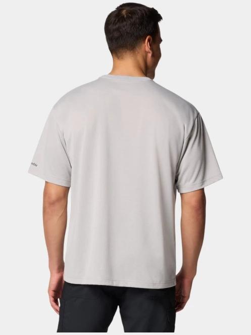 Columbia Cedar Trail Graphic Tee férfi rövid ujjú sport póló szürke színben 5