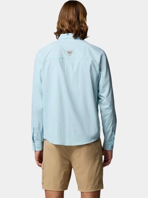 Columbia Wild Cast Long Sleeve Shirt férfi hosszú ujjú ing világoskék színben 4