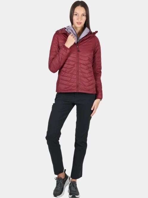 Columbia Powder Pass II Hybrid Hooded Jacket női átmeneti kabát piros színben 5