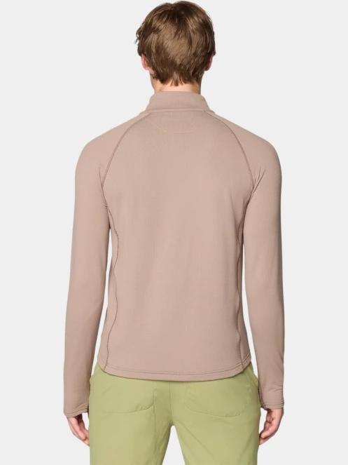 Mountain Hardwear Crater Lake Heavyweight Half Zip férfi polár pulóver homok színben 4
