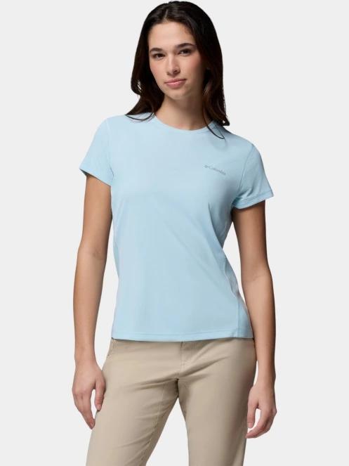 Columbia Zero Rules Light Short Sleeve Crew női rövid ujjú sport póló világoskék színben 2