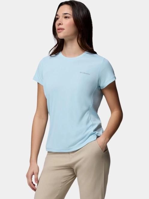 Columbia Zero Rules Light Short Sleeve Crew női rövid ujjú sport póló világoskék színben 3
