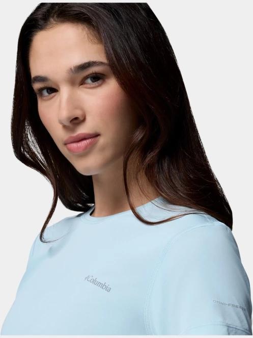 Columbia Zero Rules Light Short Sleeve Crew női rövid ujjú sport póló világoskék színben 7