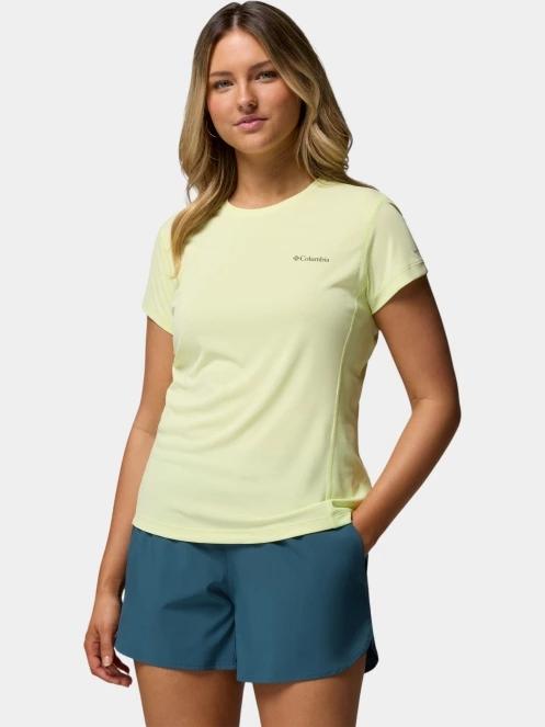 Columbia Zero Rules Light Short Sleeve Crew női rövid ujjú sport póló sárga színben 2