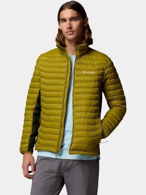 Columbia Powder Pass Hybrid Jacket férfi steppelt átmeneti kabát zöld színben 5