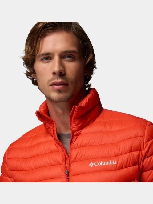 Columbia Powder Pass Hybrid Jacket férfi steppelt átmeneti kabát piros színben 10
