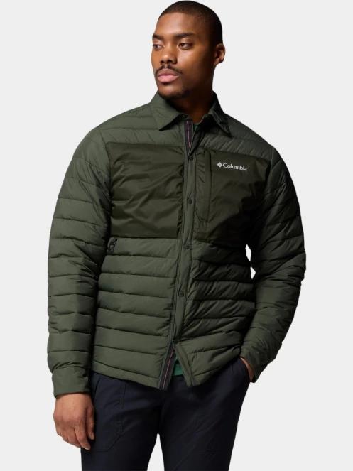 Columbia Landroamer Shirt Jacket Interchange férfi télikabát sötétzöld színben 6