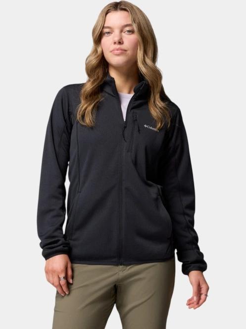 Columbia Essential Hike Grid Fleece Full Zip női polár pulóver fekete színben 2