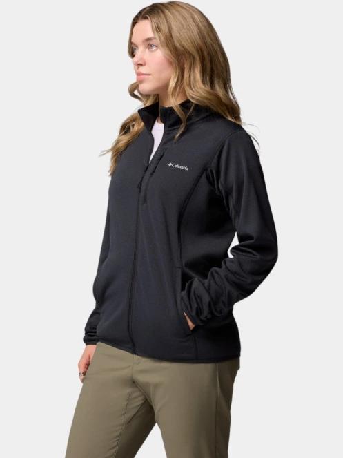 Columbia Essential Hike Grid Fleece Full Zip női polár pulóver fekete színben 3