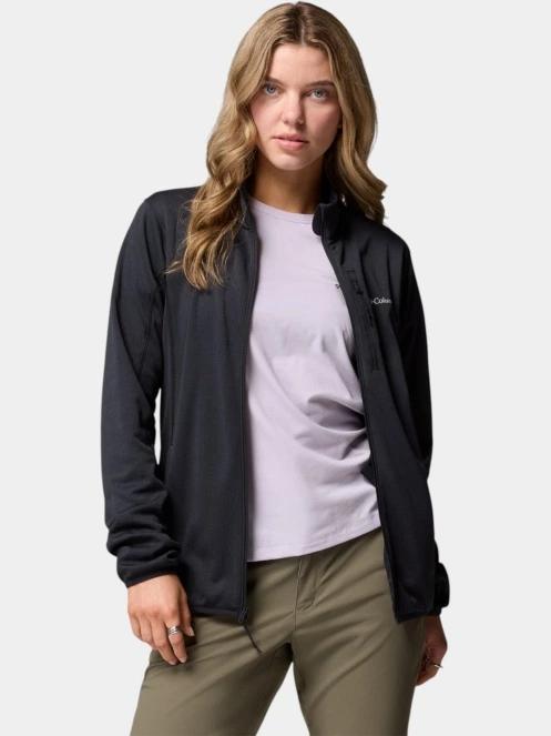 Columbia Essential Hike Grid Fleece Full Zip női polár pulóver fekete színben 5