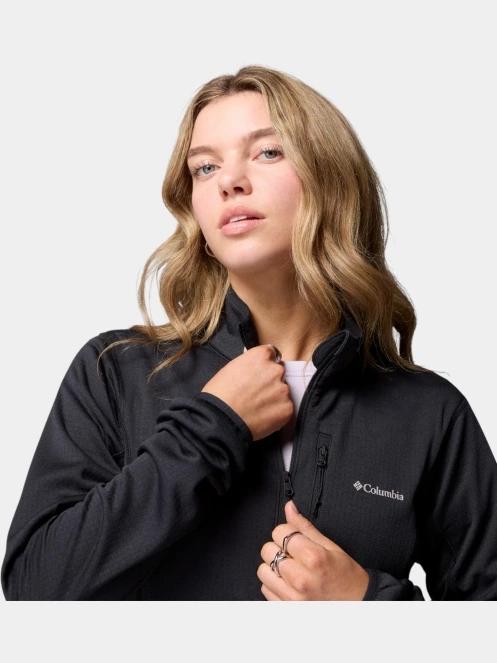 Columbia Essential Hike Grid Fleece Full Zip női polár pulóver fekete színben 7