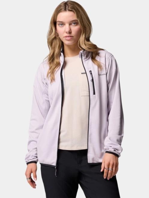 Columbia Essential Hike Grid Fleece Full Zip női polár pulóver lila színben 5