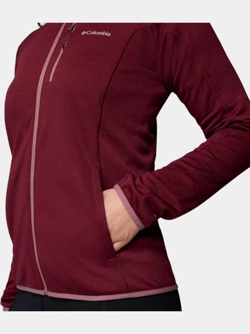 Columbia Essential Hike Grid Fleece Full Zip női polár pulóver piros színben 8