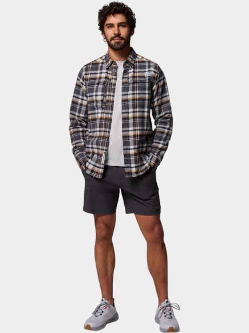 Columbia Wild Cast Flannel Shirt férfi hosszú ujjú túraing szürke színben 5