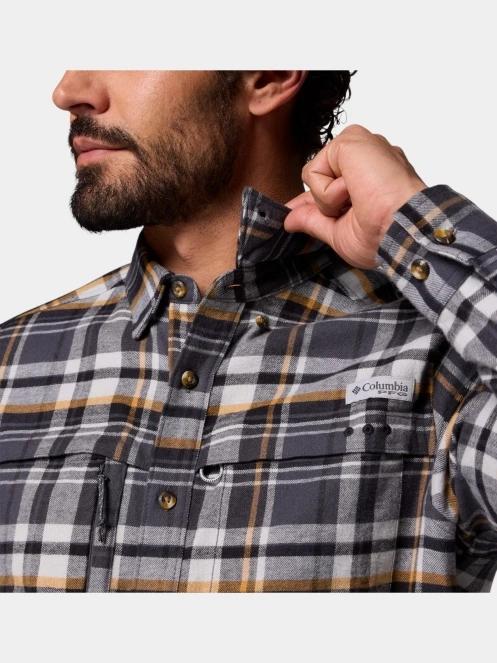 Columbia Wild Cast Flannel Shirt férfi hosszú ujjú túraing szürke színben 8