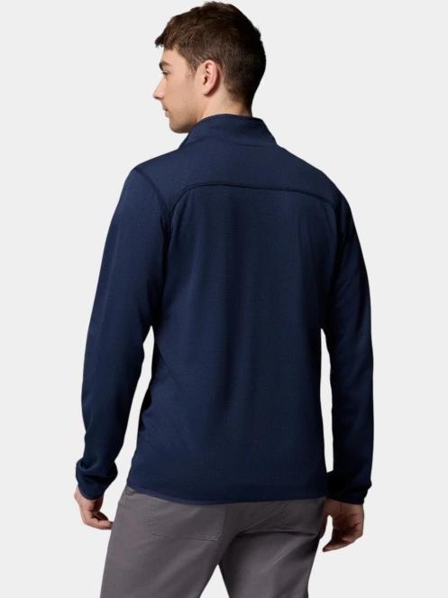 Columbia Essential Hike Grid Fleece Full Zip férfi polár pulóver kék színben 4