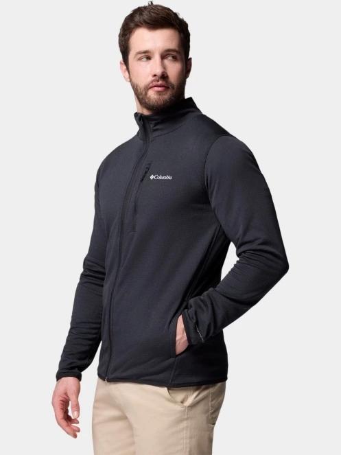Columbia Essential Hike Grid Fleece Full Zip férfi polár pulóver fekete színben 3
