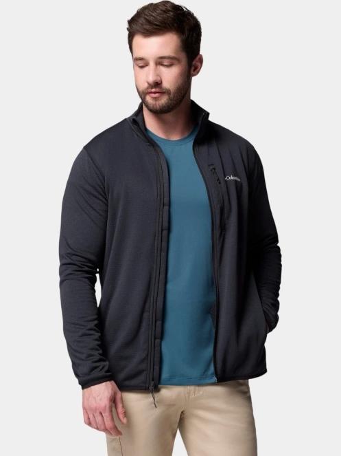 Columbia Essential Hike Grid Fleece Full Zip férfi polár pulóver fekete színben 6