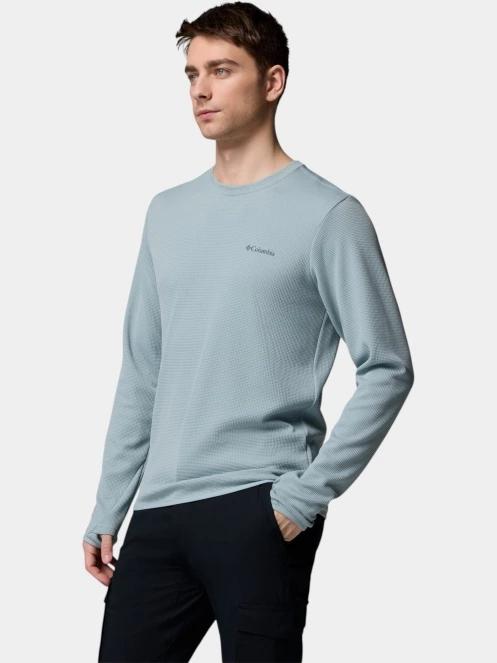Columbia Tech Trail Utility Warm Long Sleeve Crew férfi hosszú ujjú sport póló kék színben 3